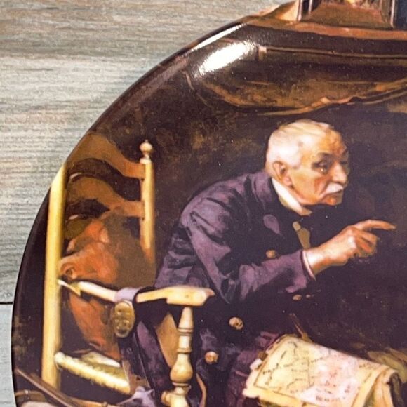 Norman Rockwell "The Veteran" Plate, Bradford Exchange - Picture 2 of 8